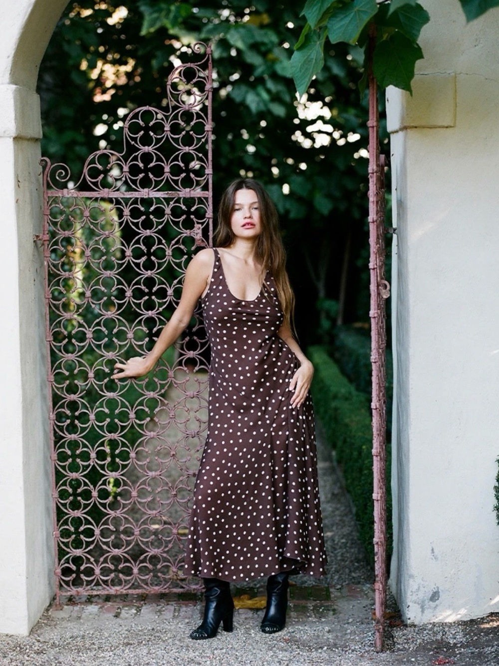 Realisation Par The Ellery Brown Polka Dot Maxi Dress